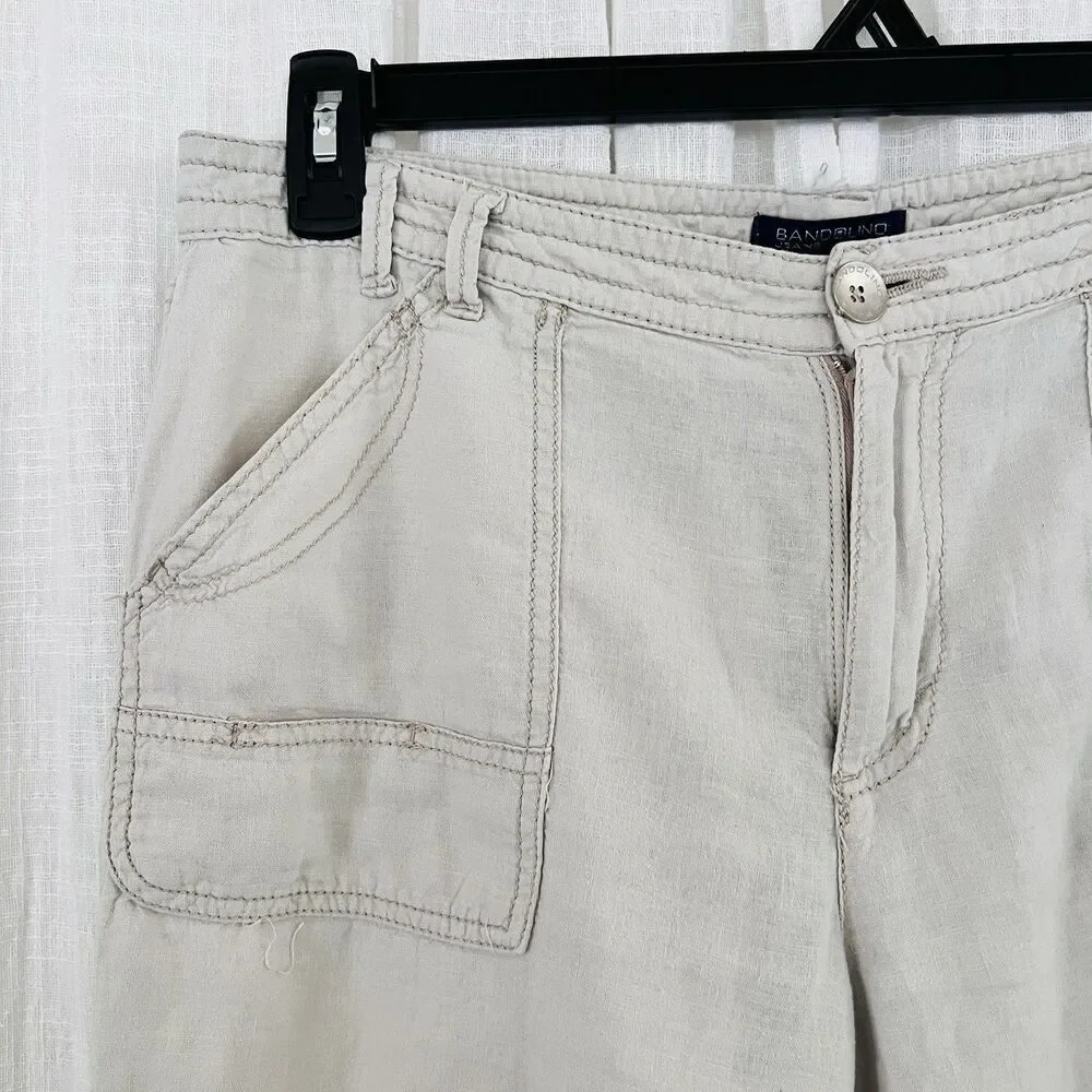 Bandolino Light Beige Cropped Cargo Capris - Picture 3 of 9